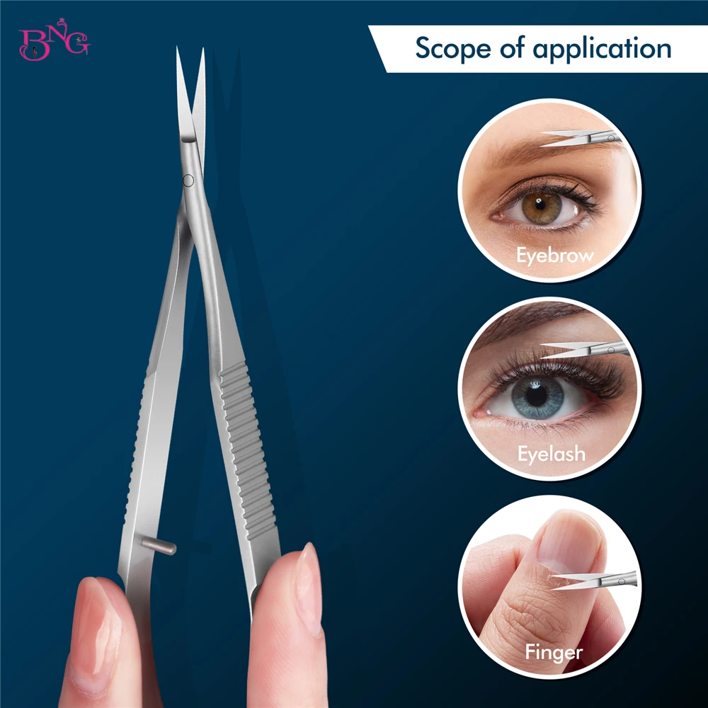 Description Picture 5 of itemBNG Stainless Steel Cuticle Nipper Pliers Dead Skin Remover Squeeze Straight Manicure Scissors Eyebrow Scissors Beauty Tools
