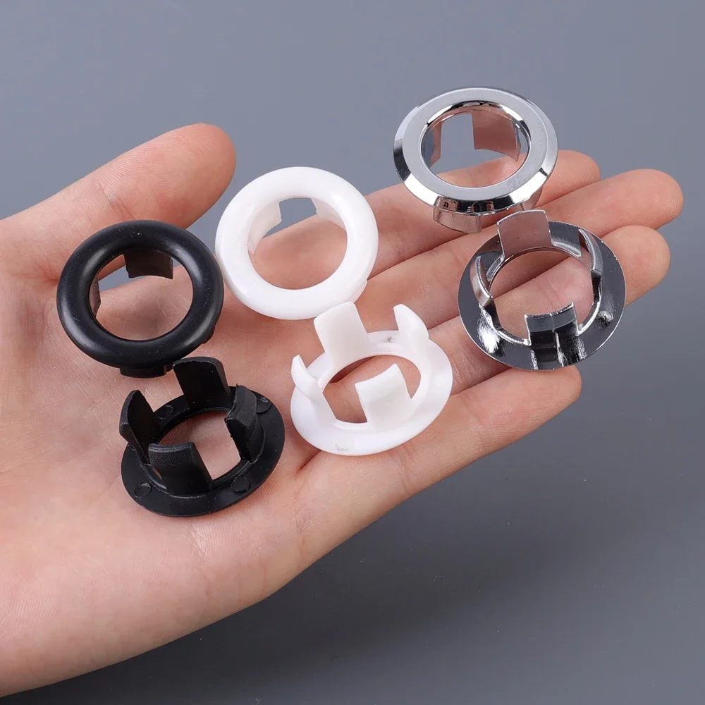 For Bathroom Solid Sink Overflow Cap Round Hole Cover Overflow Cover Replacement Insert In Hole Caps (22mm-24mm) 4 Pack