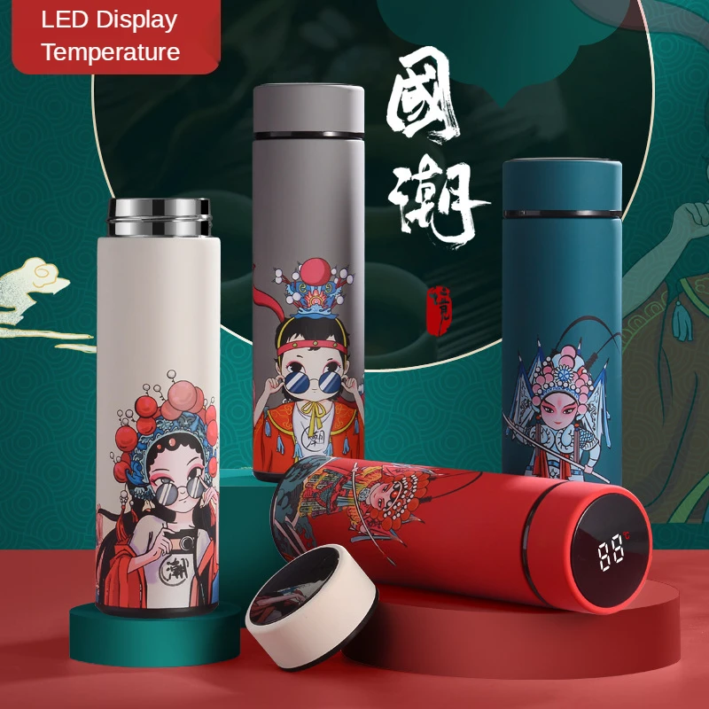 Chinese Style Thermos Mug Smart Bottle Led Temperature Touch Display