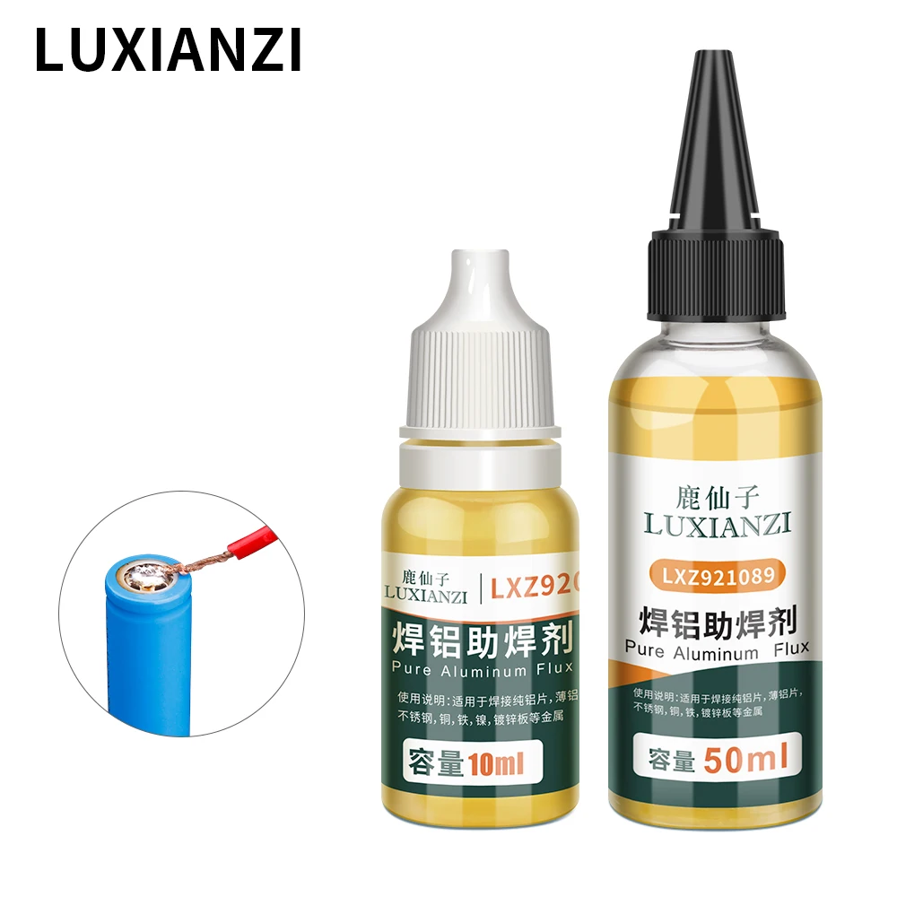 LUXIANZI 10ml 50ml Liquid Flux Welding Solder Kit For Copper/Stainless Steel/Iron Soldering Durable Liquid Solders Water stainless steel liquid flux 30ml