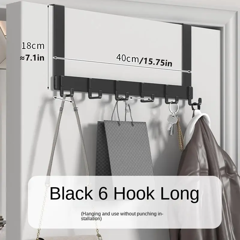 Light luxury door back hanger with 6 hooks-space saving, no drilling required, easy to install, door back hanging hanger