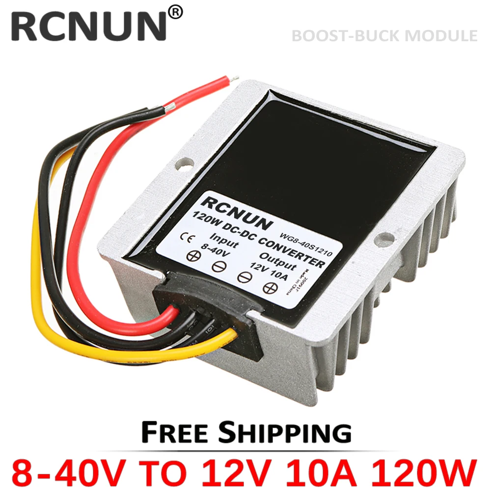 Does And Buckrcnun 8-40v To 12v Dc-dc Voltage Converter 3a-30a, Ip68  Waterproof, Ce Rohs