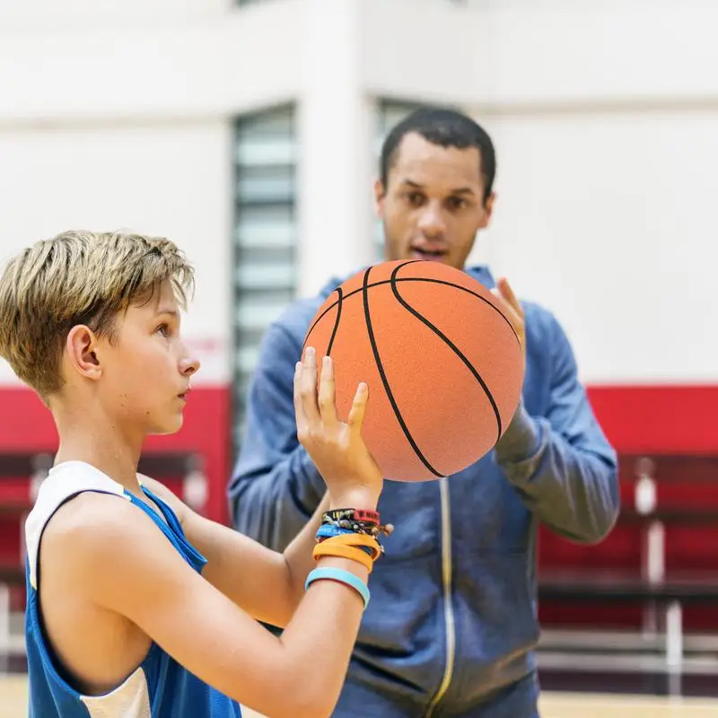 Indoor Silent Basketball With Basketball Hoop Size 3/5/7 Adult Kids Bouncing Mute Ball Foam Bounce Basketballs Child Sports Toy