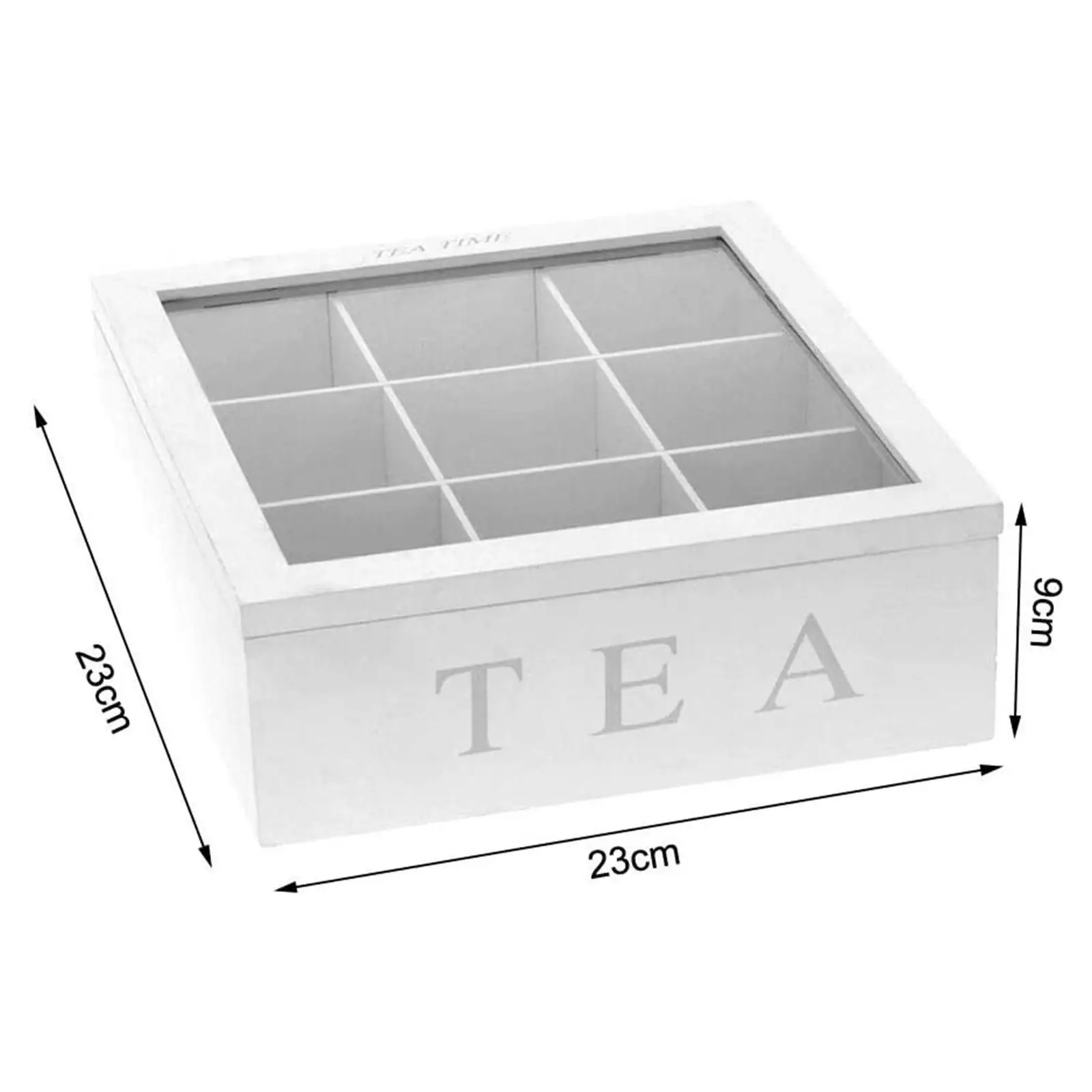 Tea Box Coffee Tea Bag Teacup Infuser Storage Holder Organizer Set Lid 9 Compartments Cabinets Home Kitchen tea tin box tea canister