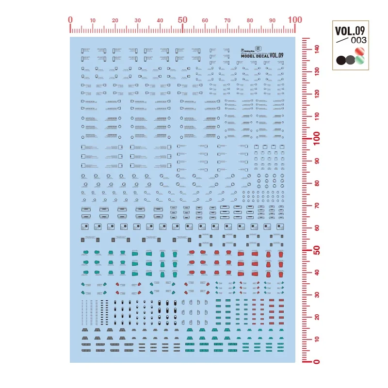 취미 미오 VOL9-001 004 플라스틱 모델주의 라인-무료 물 스티커 세부 보충제 모델 도구 취미 diy에 대한 조인트 데칼