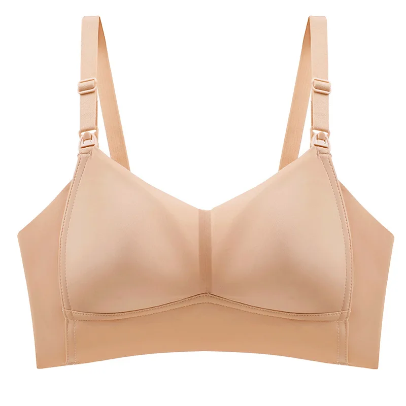 Modal no underwire, no traces, gathered nursing underwear, anti-sagging, beautiful back, thin women soft bra for pregnant women 5