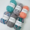 Scrubby Yarn for Scrubbies 6pcs Scrubbing Yarn Rainbow Colored Polyester for Dish Scrubber Crochet Knitting Project Craft Kit 5