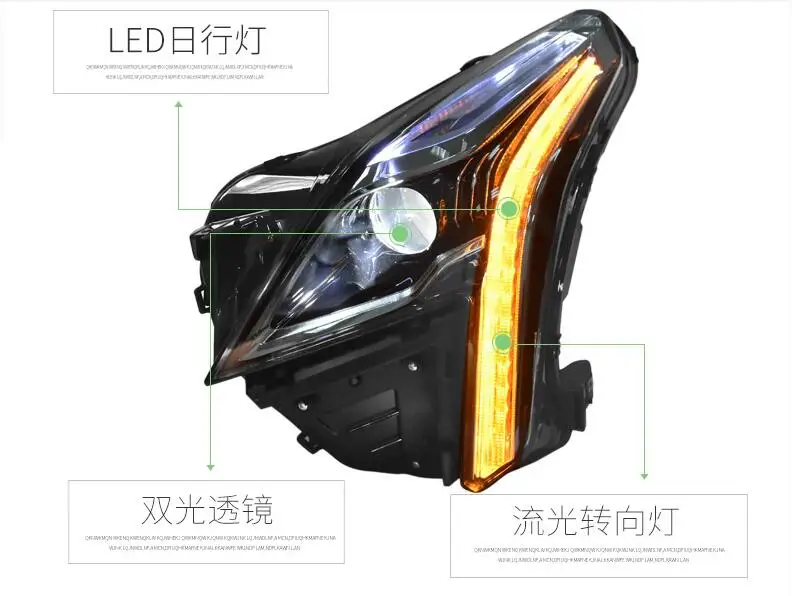 Lampada Paraurti Per Cadillac Xt5 Led Headlight 2016 ~ 2018 Per Xt5 Drl H7 Hid Bi-Xenon Lens Angel Eye Low Beam Turn Light