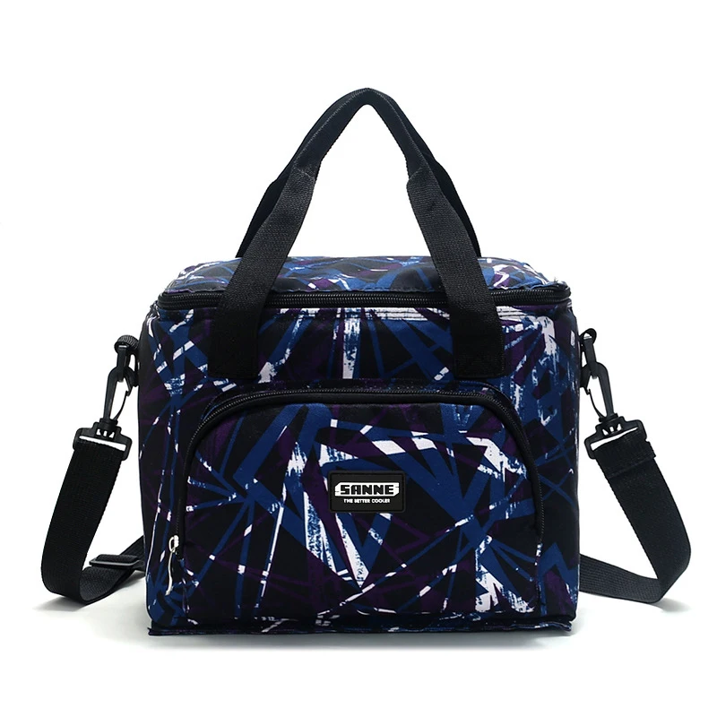 Oxford Double Layer Cooler Lunch Bag Printed Insulated Thermal Food Picnic Handbag