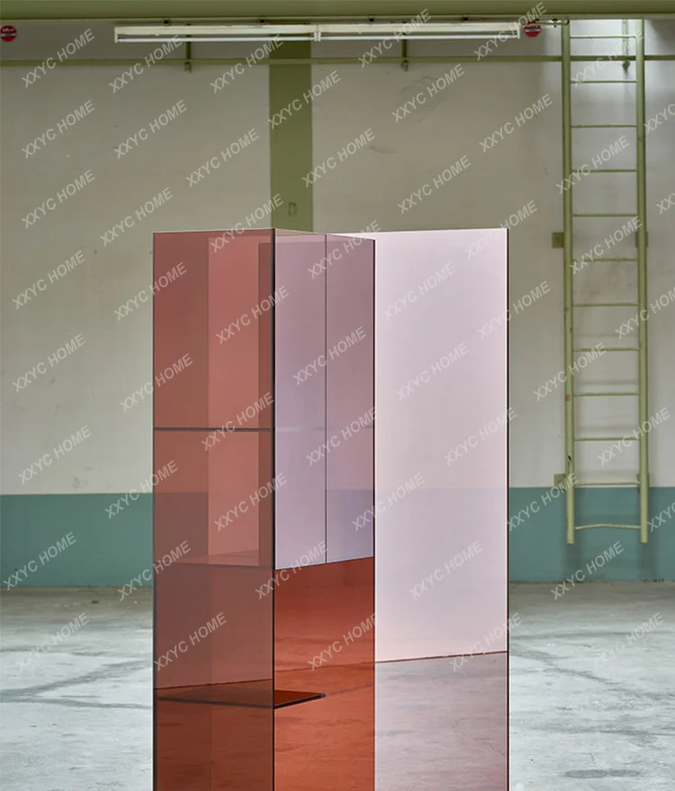 

Partition Brown Acrylic Screen Clothing Store Entrance Glass Simplicity Partition