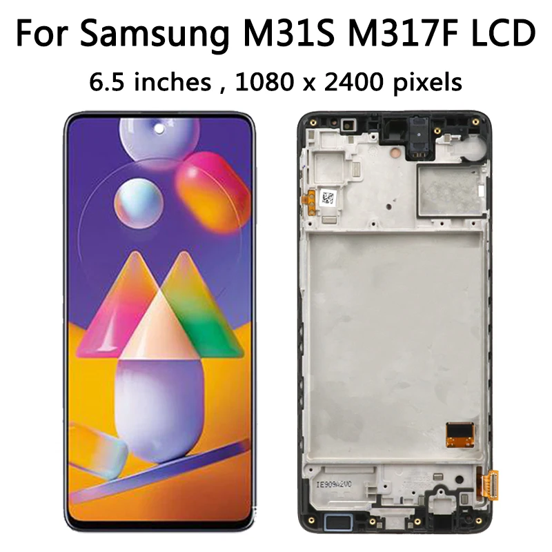 Фото ЖК-дисплей Super AMOLED M31S для Samsung M31s SM-M317F M317F/DS, ЖК-дисплей с сенсорным экраном и дигитайзером в сборе, панель с рамкой №3