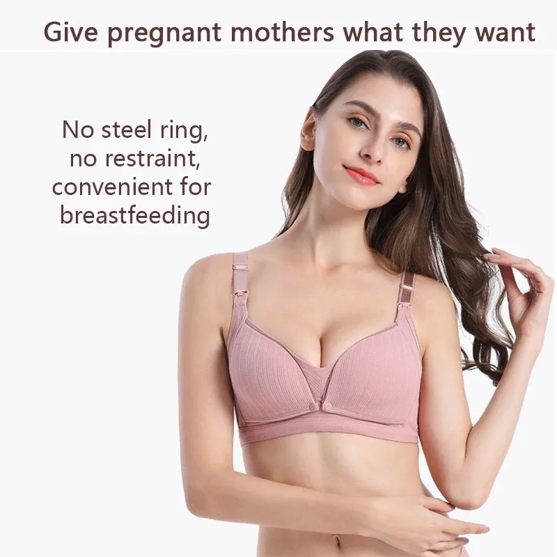 Women Nursing Maternity Breastfeeding Bra For Real Bubee Breast Pump - Button Design Bra Menyusu Butang Nursing Bra