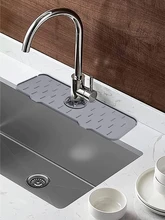  Faucet Absorbent Mat Silicon Kitchen Sink Splash Guard Drain Pad Water Splash Catcher Mats Countertop Protector Kitchen Gadgets 