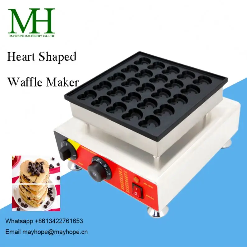 

Hot Sale Electric Pancake Machine 25 Holes Mini Heart Shape Muffins Maker