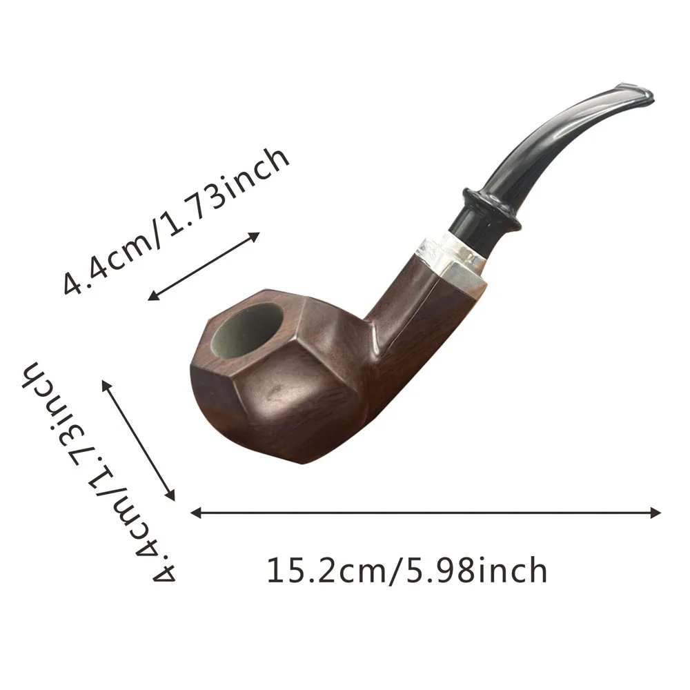 1pcs Natural Ebony Wood Wooden Tobacco Pipe Sandalwood Smoking Pipe Filter Smoke