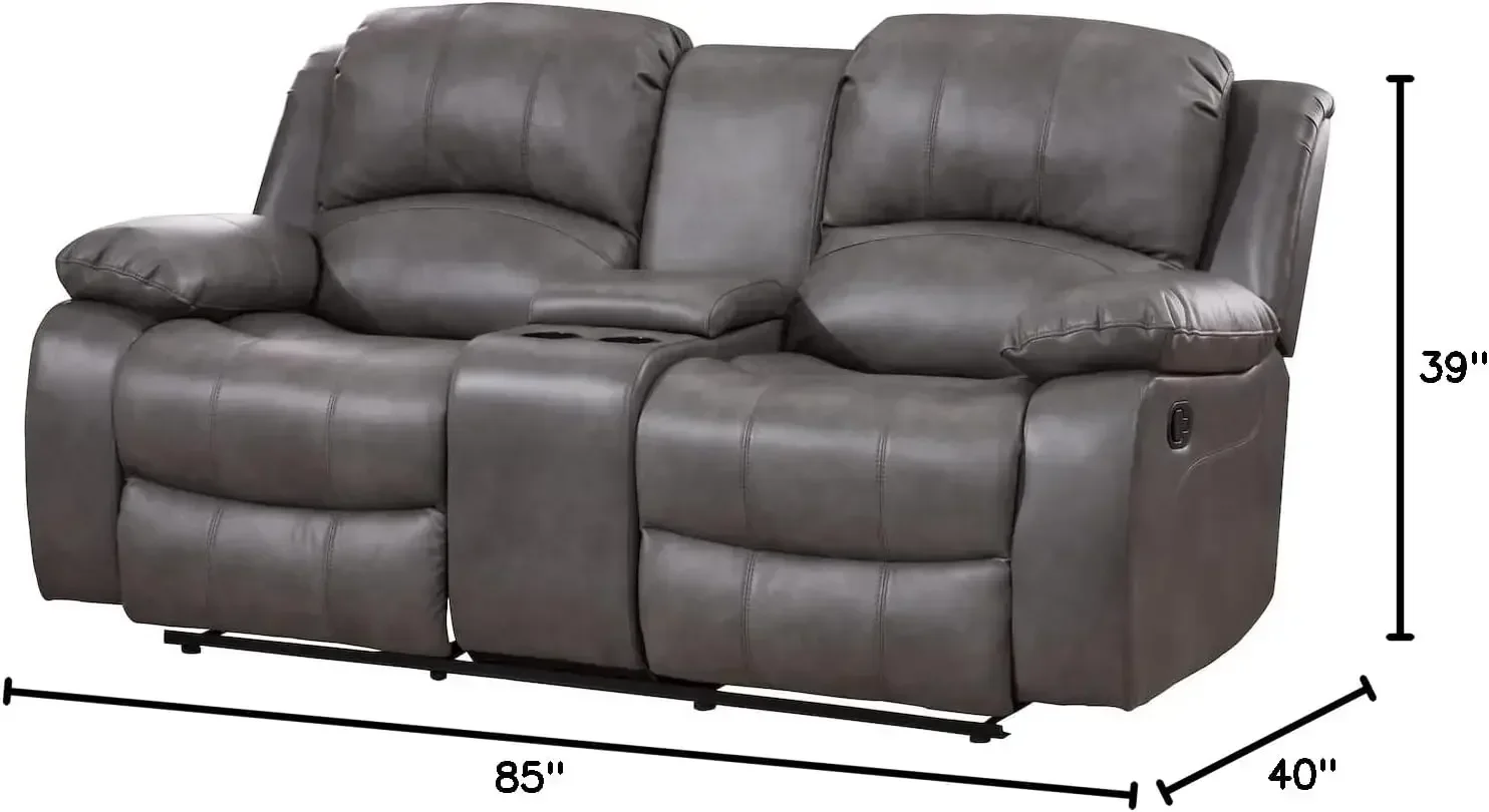 Leather Air Reclining Set 2