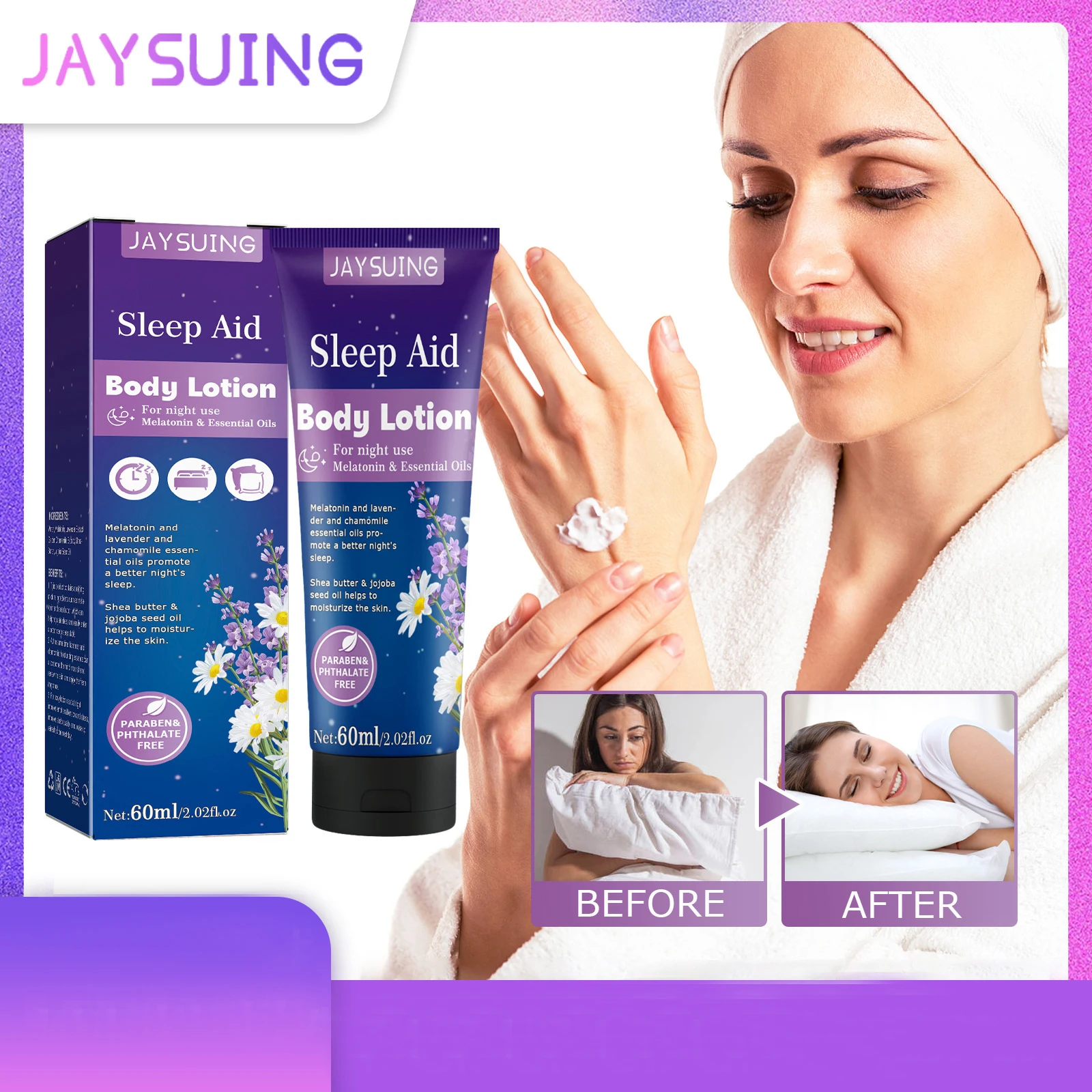 Sleep Body Moisturizing Lotion for Moisturizing and Moisturizing the Skin Helping Sleep Relieve Fatigue