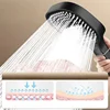 3 Modes Large Panel Shower Head 13cm High Pressure Spa Adjustable Water Saving Shower Head Filter Element Bathroom Accessories 3