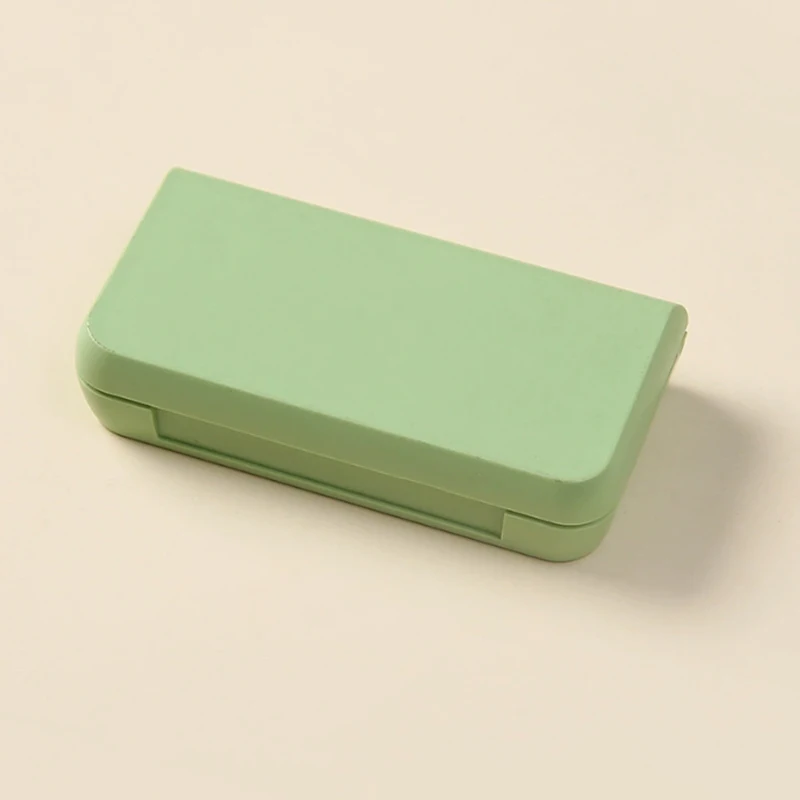 Compact Portable Pill Organizer - Cute Travel Medicine Storage Box with Three Compartments
