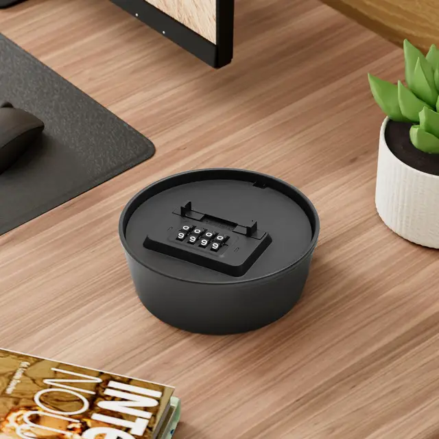 Hidden Key Box with Combination Lock Hidden Safe Small Storage Lockable Box with Code Outdoor Secret Items for Decor Flowerpot 2