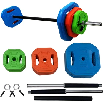 40lb /20kg Adjustable Barbell Disk Free Weights Strength Training Adjustable Barbell Weight Set for Home and Gym Workout 1