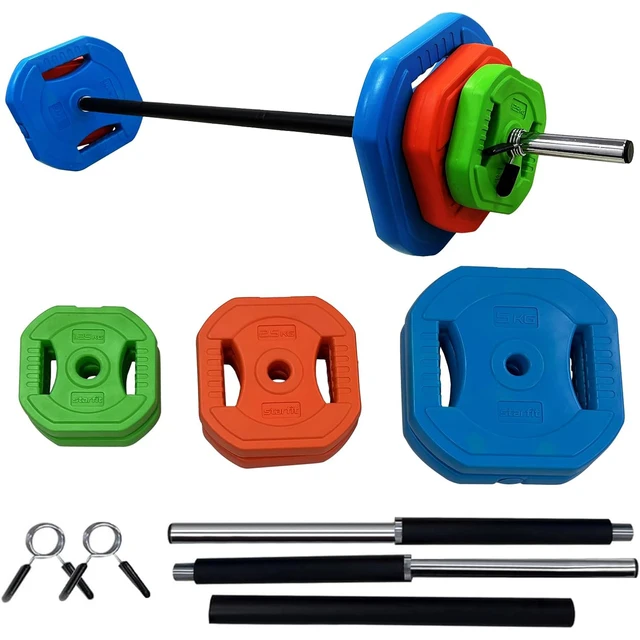 40lb /20kg Adjustable Barbell Disk Free Weights Strength Training Adjustable Barbell Weight Set for Home and Gym Workout 1