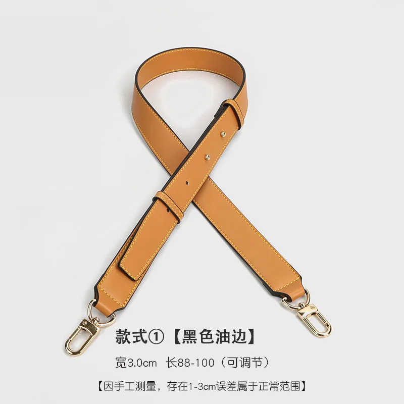 Trendy Cowhide Bag Strap Women Handbag Belt Shoulder Messenger Crossbody Bag Wide Strap Replacement Genuine Leather Bag Strap