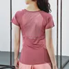Women Summer T Shirts Slim Fit For Sports Fitness Yoga Short Sleeve Yoga Top Mesh Womens Gym Shirt Sport Wear
