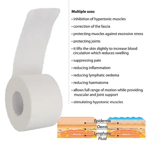 12.5/25/50mm/Roll Medical Waterproof Cotton Premium Adhesive Tape Sport Binding Physio Muscle Elastic Bandage Strain Injury Tape - Image 6
