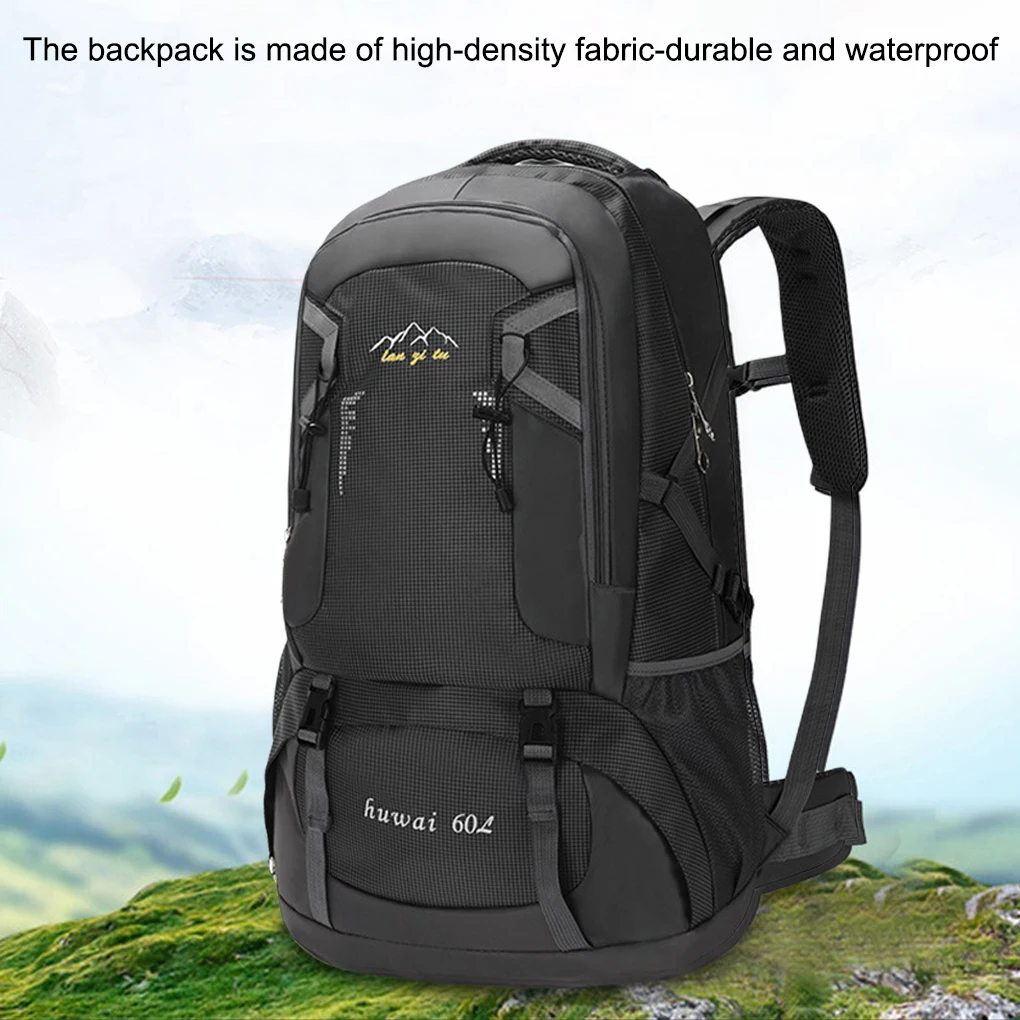 60L Backpack Outdoor Large Capacity Waterproof Rucksack Climbing Pack Zippered Portable Lightweight Bag 2 60L Backpack Outdoor Large Capacity Waterproof Rucksack Climbing Pack Zippered Portable Lightweight Bag 2