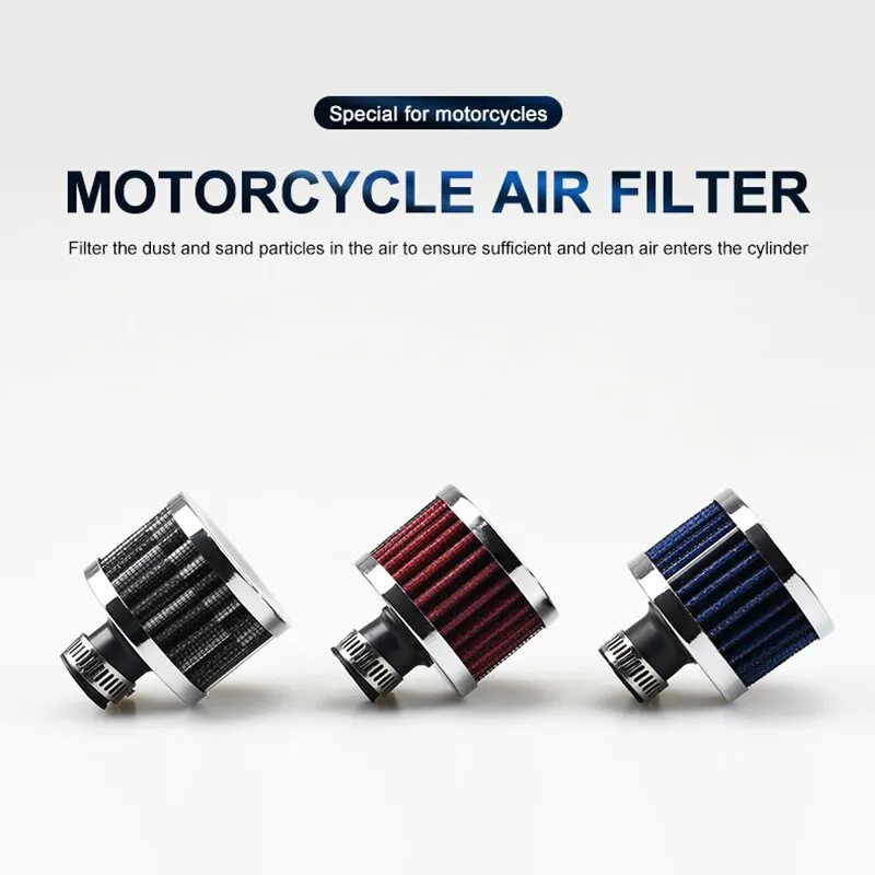 Air Filter Motorcycle Air Filter Air Filter Cleaner Motocross Air Filter Motorcycle Air Filter Cover Universal 12mm Car Air Filter for Motorcycle Cold Air Intake High Flow Crankcase Vent Cover Mini Breather Filters