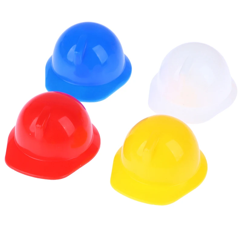 10Pcs Mini Doll Helmet 1:12 Dollhouse Miniature Safety Helmet Model Doll Decor Toy Doll House Accessories