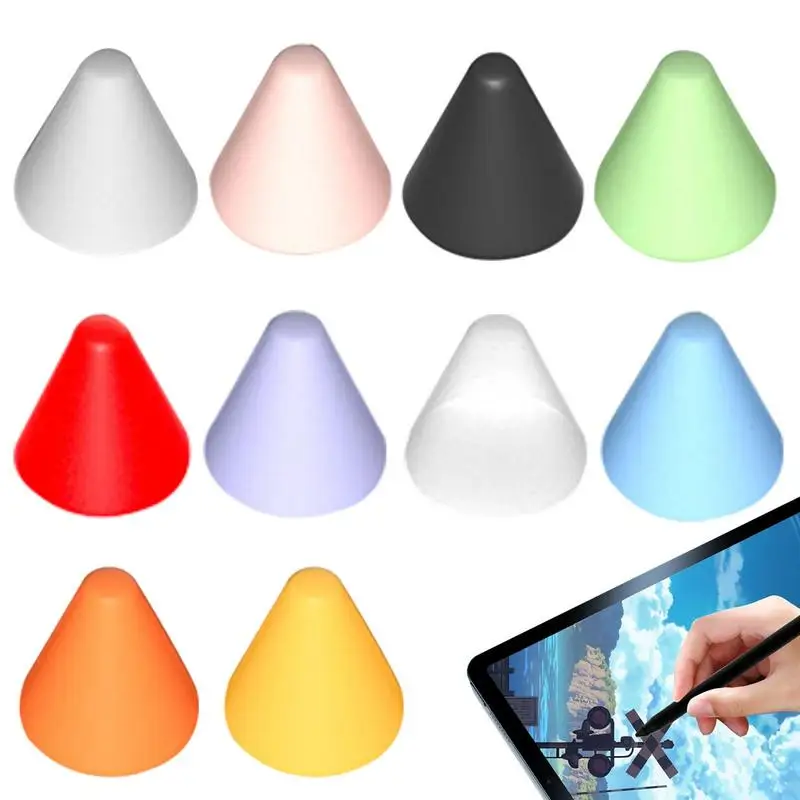 

10pcs Silicone Replacement Tip Case For Stylus Pencil Cover Touchscreen Stylus Pen Case Nib Protective Cover For Tablet Pencil