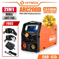 HITBOX Cutter ARC200D ARC LIFT TIG 2 IN 1 Welding Machine For Household IGBT Compact Inverter Welder LCD Digital Display 1