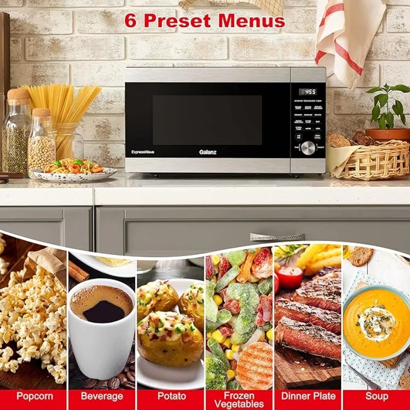 Galanz Microwave Oven ExpressWave with Patented Inverter Technology, Sensor Reheat, 10 Variable Power Levels 2