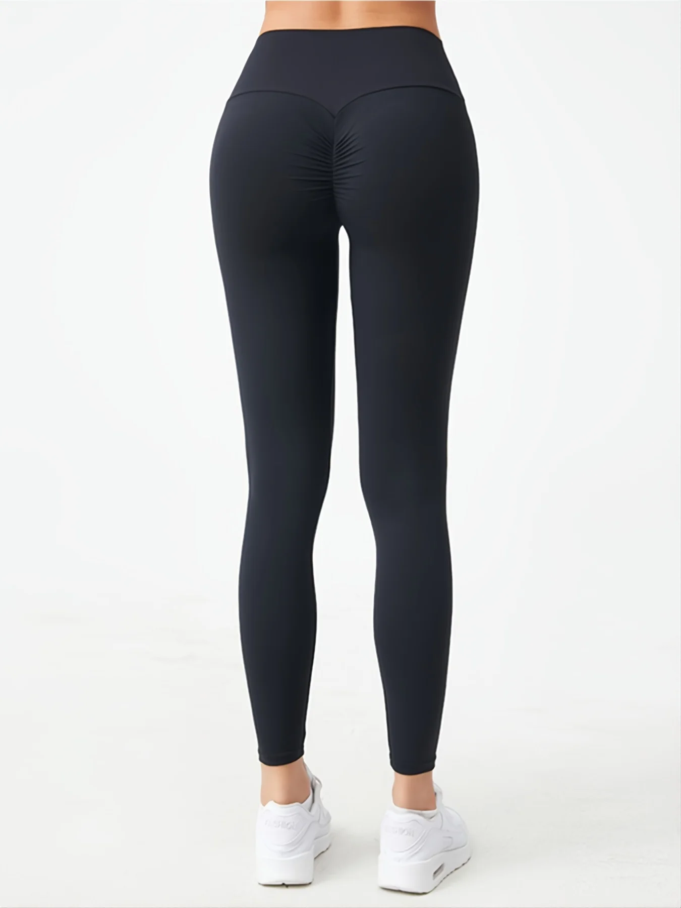 High Waist Butt Lifting Yoga Pants Ruched Peach Hip Quick Dry Breathable Stretch Sports Leggings for Gym Workout 6