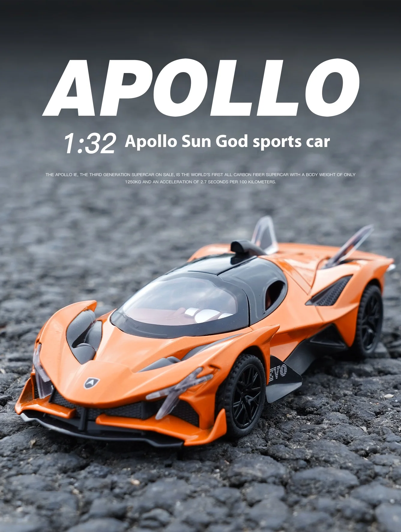 1:32 Scale Apollo EVO Alloy Toy Model - Futuristic Design