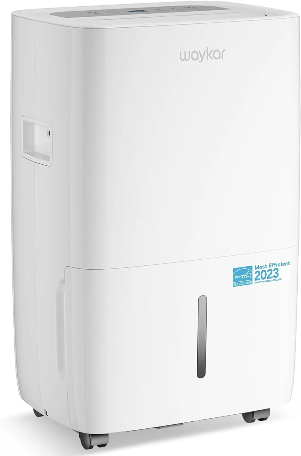 

Waykar 120 пинт, осушитель Energy Star для помещений площадью до 6000 кв. м. С дренажным шлангом и резервуаром для воды в 1,14 галлонов (стандартный)