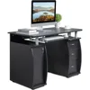 Computer Desk with Drawers & Storage Cabinet, Small Office Desk PC Laptop Workstation for Home, Studio, Office 5