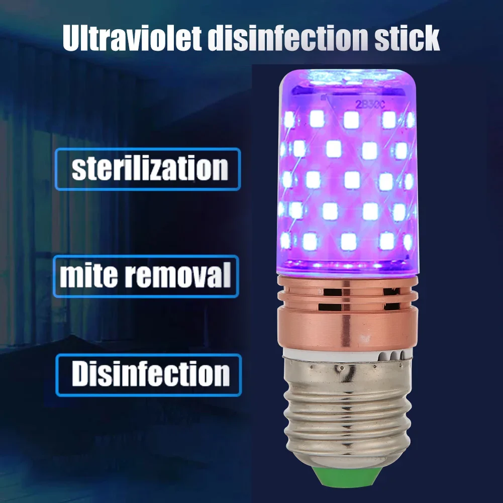 UV Disinfection Lamp Kill Dust E27 60 LED UVC Germicidal