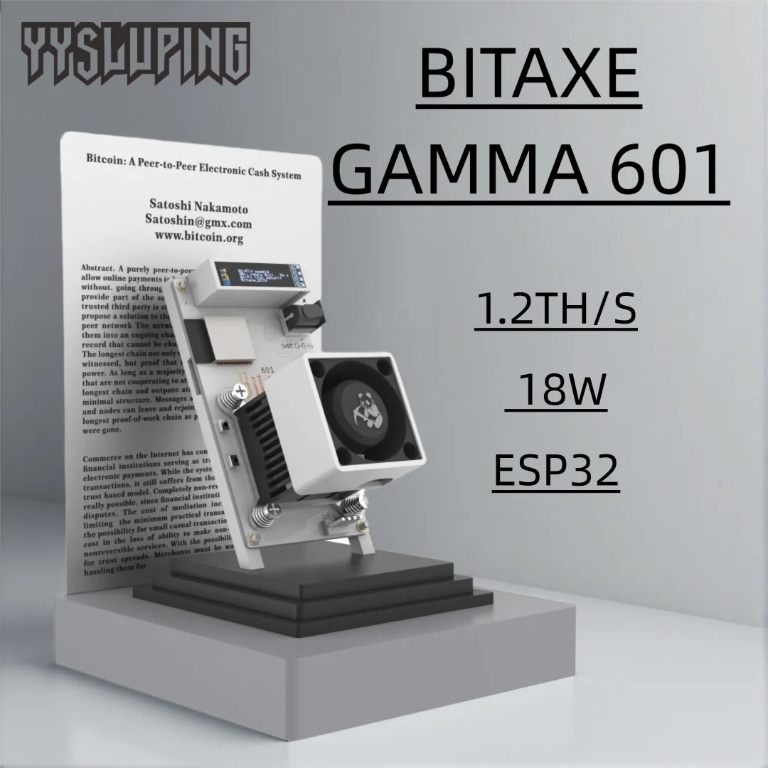 Factory wholesale Latest Bitaxe Gamma 601 1th/s-1.4th/s 18j/t Open Source Bitcoin Miner With Power Supply