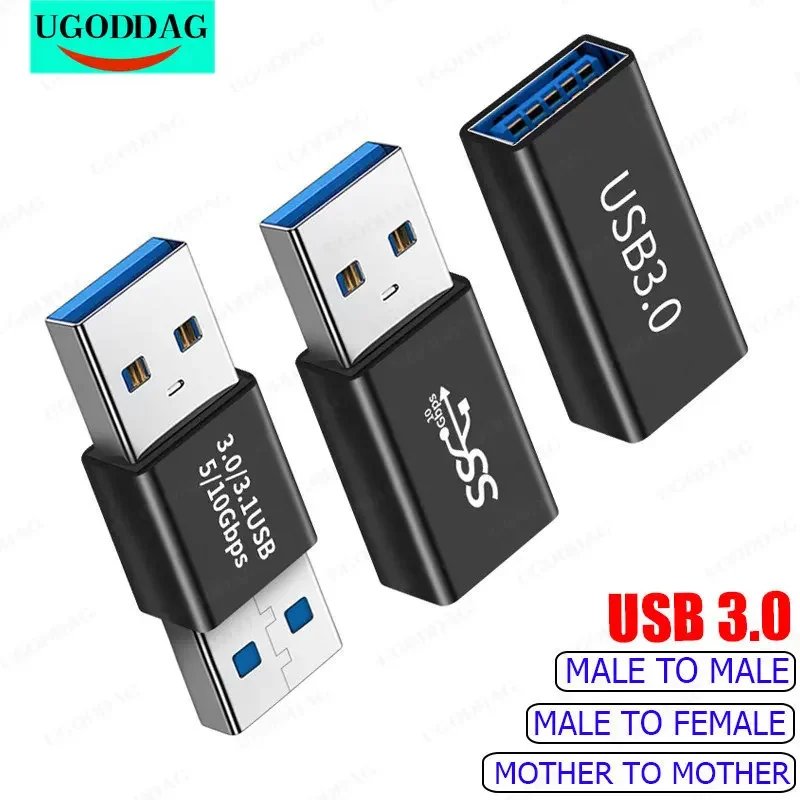 USB 3.0 Connector USB To Adapter 5Gbps Gen1 Male to Male Female Converter SSD HDD Cable Extender 3.0 Extension Plug usb adapter usb adapter cable usb extension adapter usb cable adapter conversion cable adapter type to usb adapter