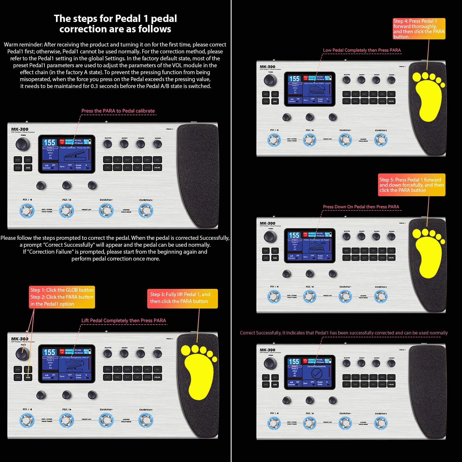 M-VAVE Guitar Effects Processor 120 AMP Models Drum Machine Loop MIDI Interface Re-Amp Portable Guitar Multi-Effects Processor guitar effect pedal,guitar effects pedal