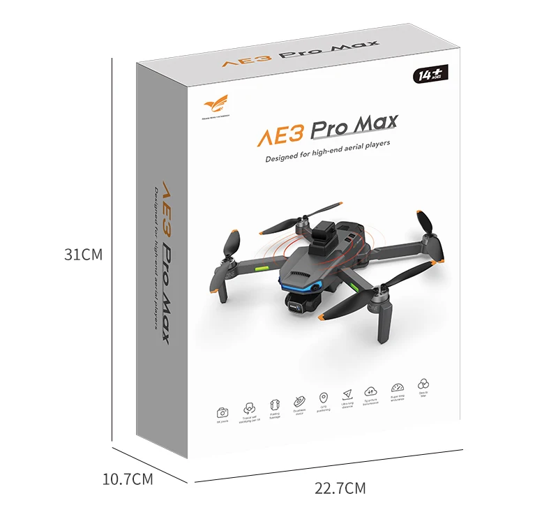 New AE3 Pro Max GPS Drone 8K Dual Camera 6Axis EIS Gimbal 5G Wifi FPV Folding Quadcopter Remote Control Distance 1500M Gift Toys remote control helicopter with camera