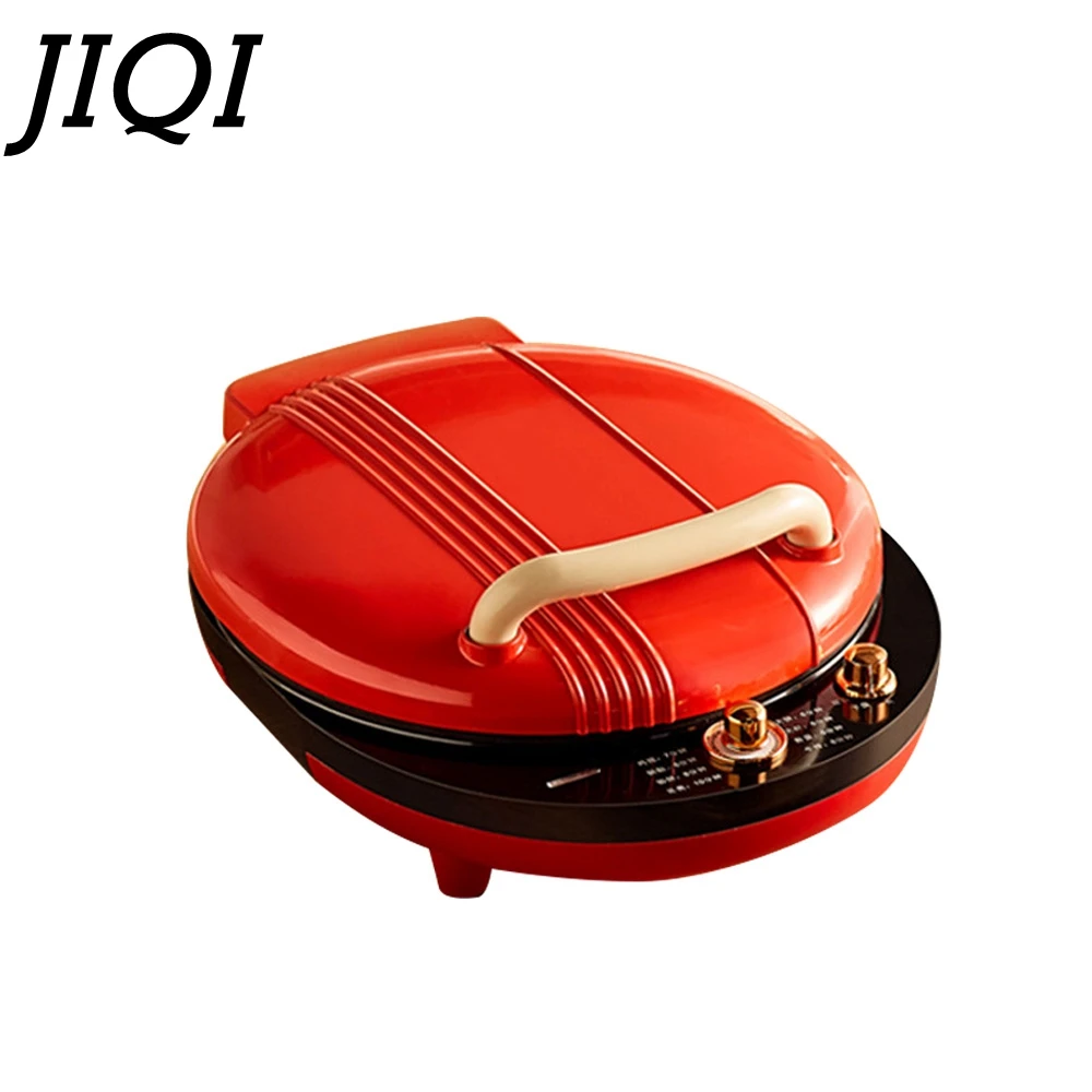 JIQI Electric Baking Pan Double-sided Heating Pancake Maker Skillet Frying Pan Automatic Crepe Pizza Barbecue Machine 220V 4