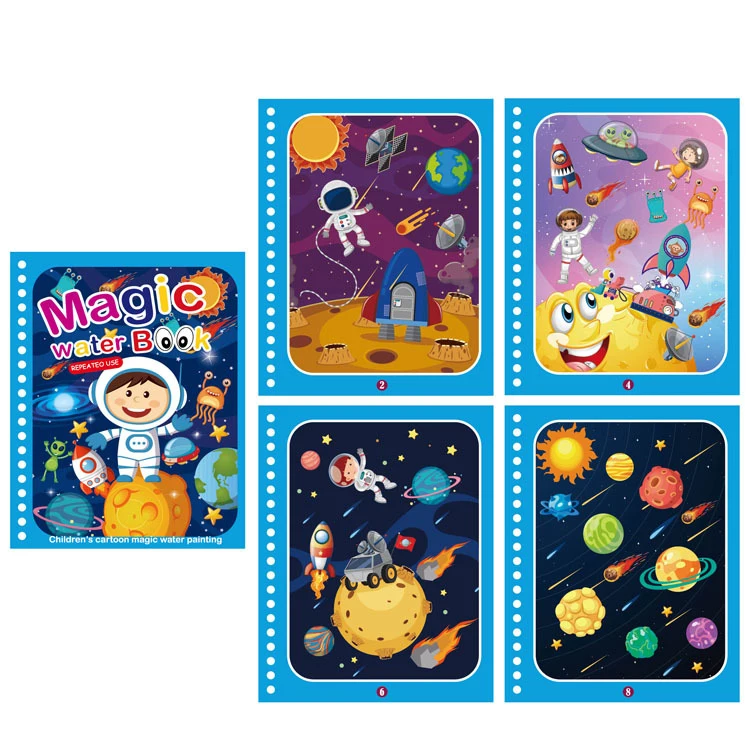 Magic Water Drawing Coloring Book for Kids - Creative Painting Toy and Gift for Boys and Girls