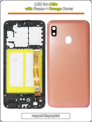 Enhanced LCD Display Touch Screen Digitizer Assembly with Frame (A20e orange cover)