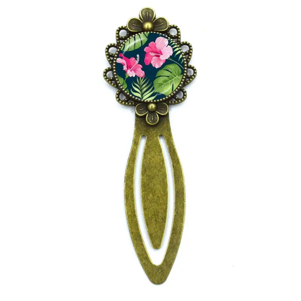 

1 Pcs Vintage Metal Floral Bookmark Small Fresh Flowers Pattern Metal Creative Book Mark For Teacher Gift School Stationery