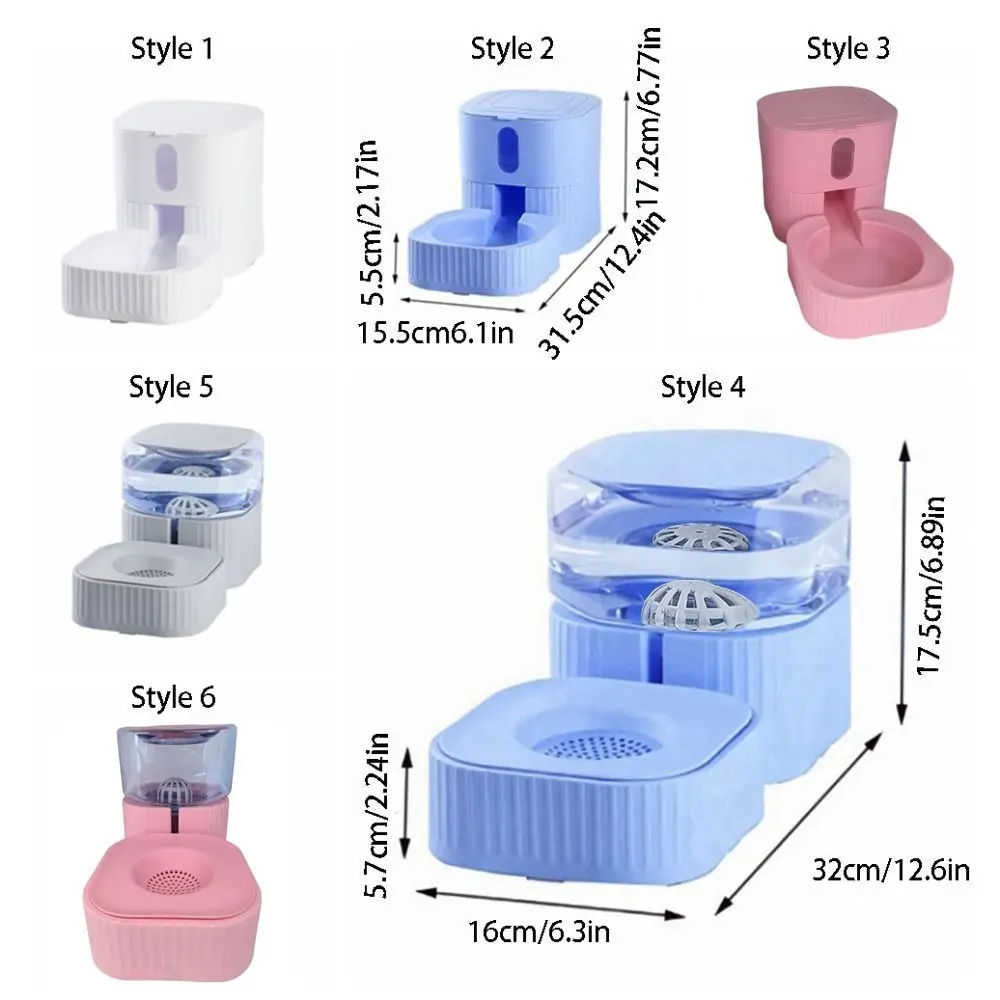 Non-slip Automatic Pet Feeder Drinking Fountain Plastic Cat Water Dispenser Detachable Cat Food Bowl For Dogs Puppy Cats