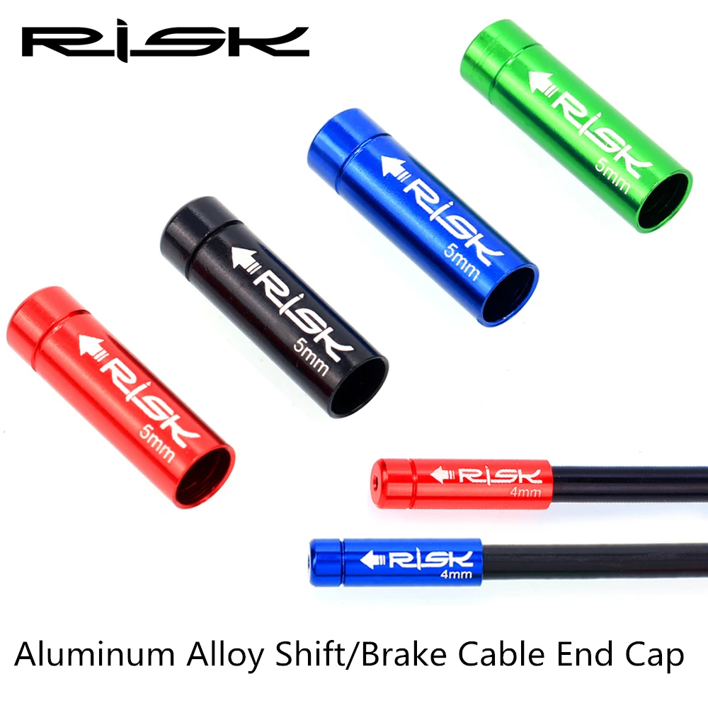 Bike Cable End Cap 50pcs Aluminum Alloy Bicycle Cable End Caps – Brake & Shifter Housing Tips For MTB, Road Bikes 50 Pack Cable End Caps